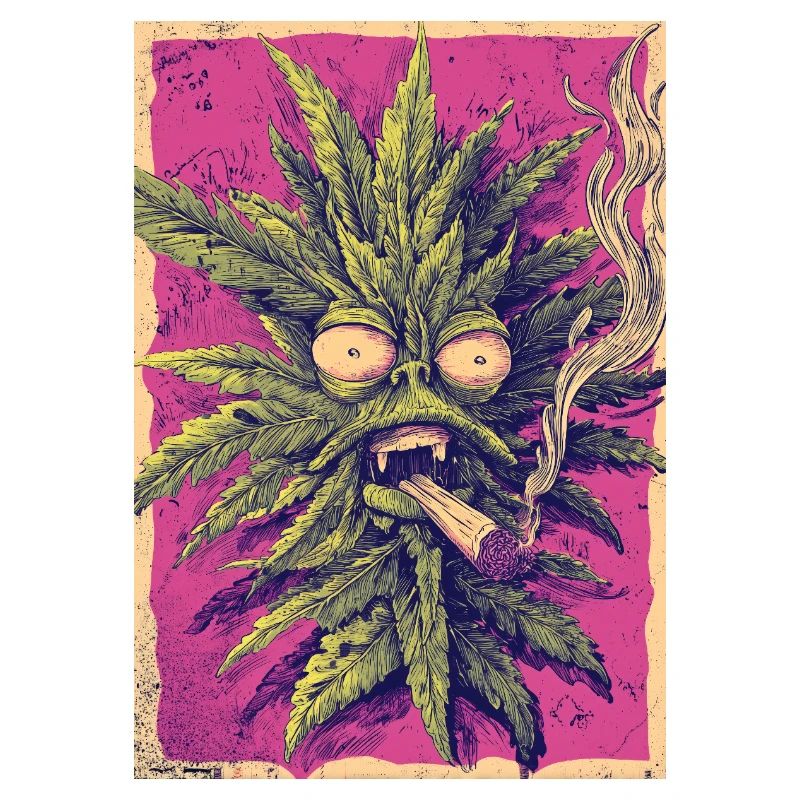 Cannabis Geist im PopArt Stil