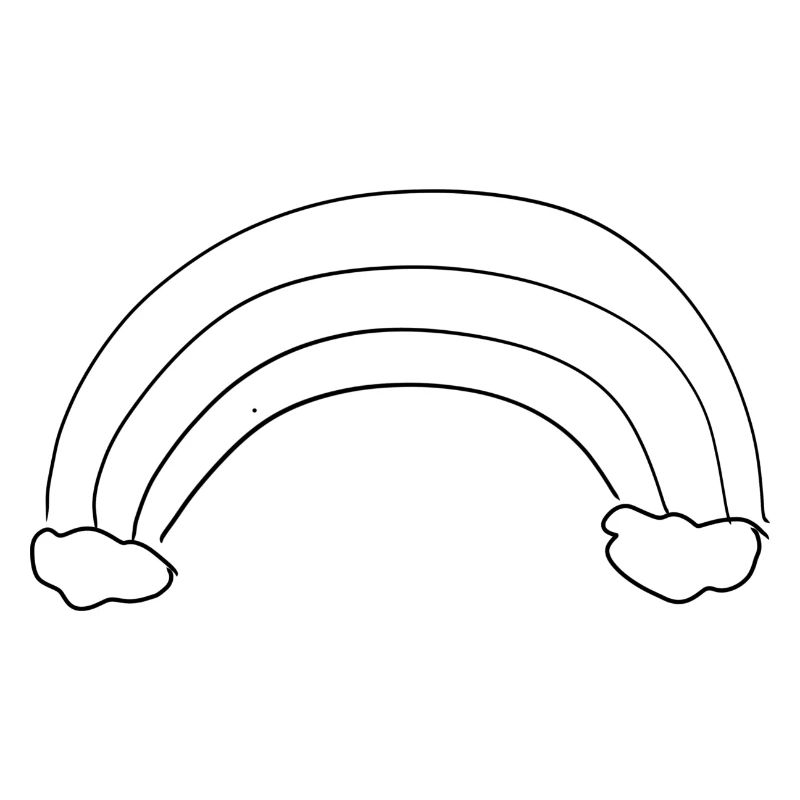 Rainbow icon clouds