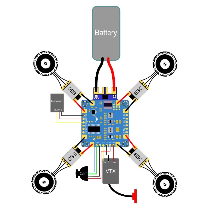 Copter Construction, FPV Copter FC, Esc, Engine, Drone