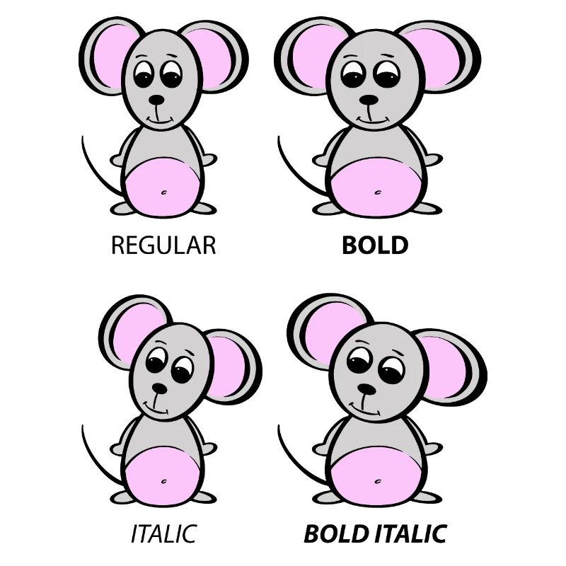 Graphic Designer Mouse - Explication de la typographie