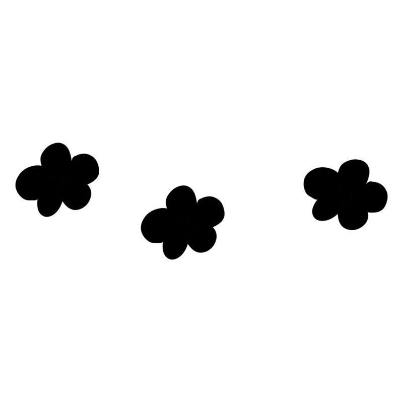 Three Flowers Flower Shape Icon