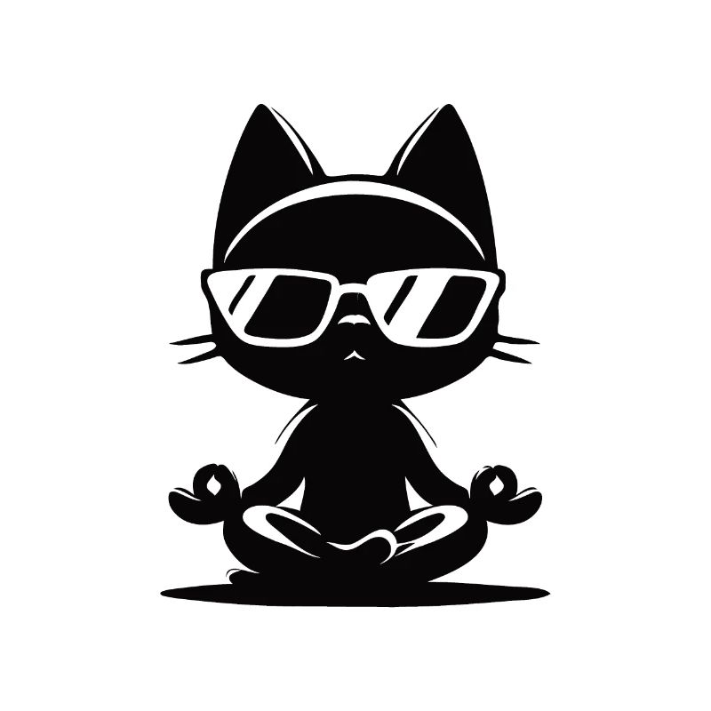 Conception de chats de yoga cool