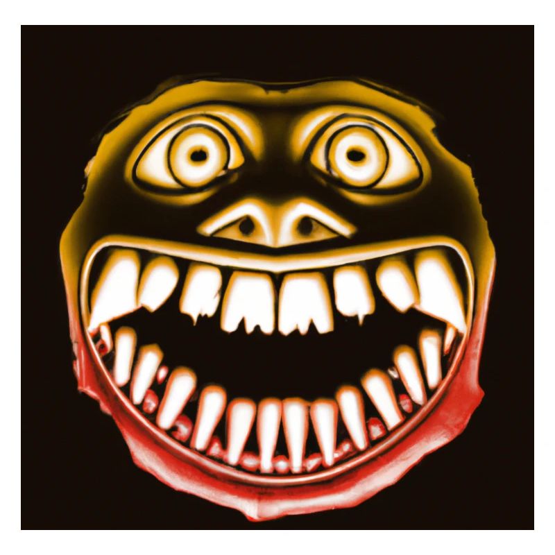 Sonrisa de terror creativa y eficiente