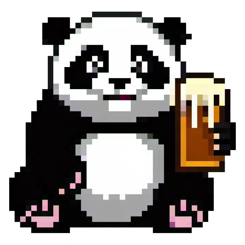 Pixel Panda Pint Time