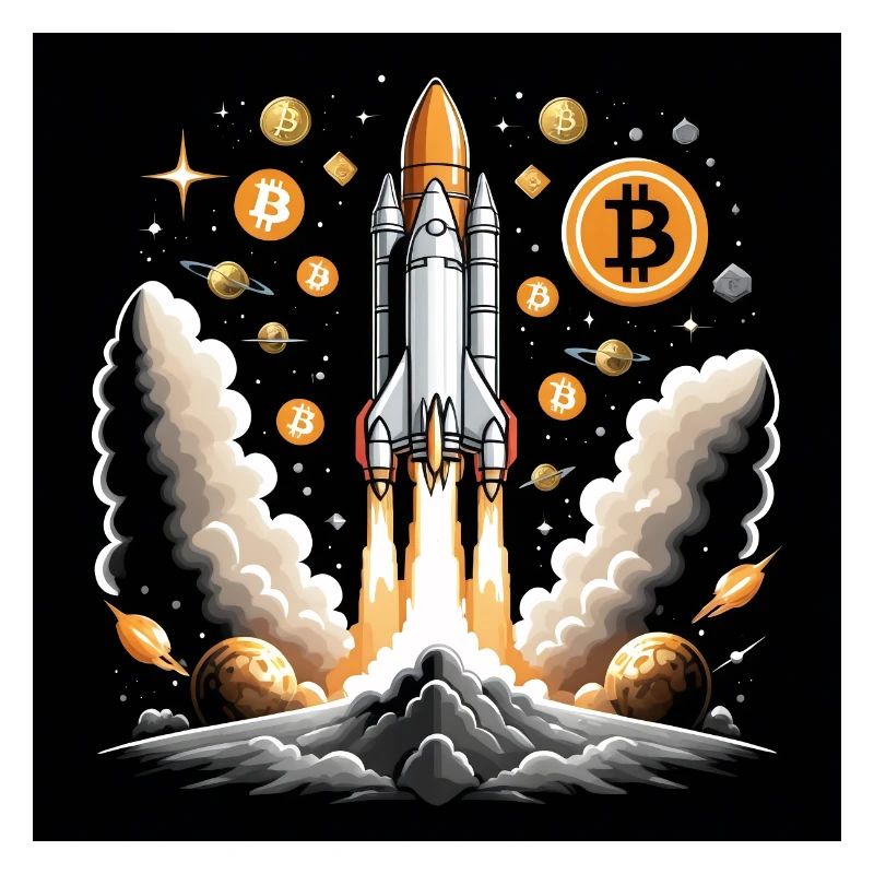Bitcoin Crypto Crypto to the Moon Gift Rocket