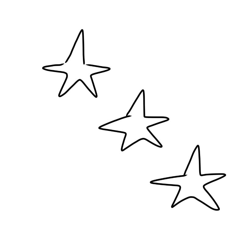 three star star shapes icon