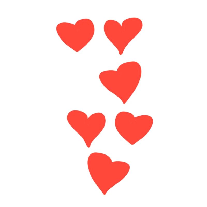 Hearts Pattern Heart Red