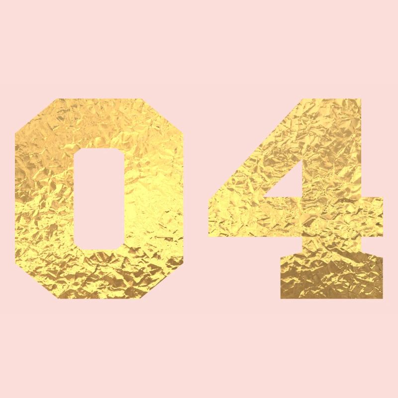 Numéro 4 paillettes doré - 4e anniversaire