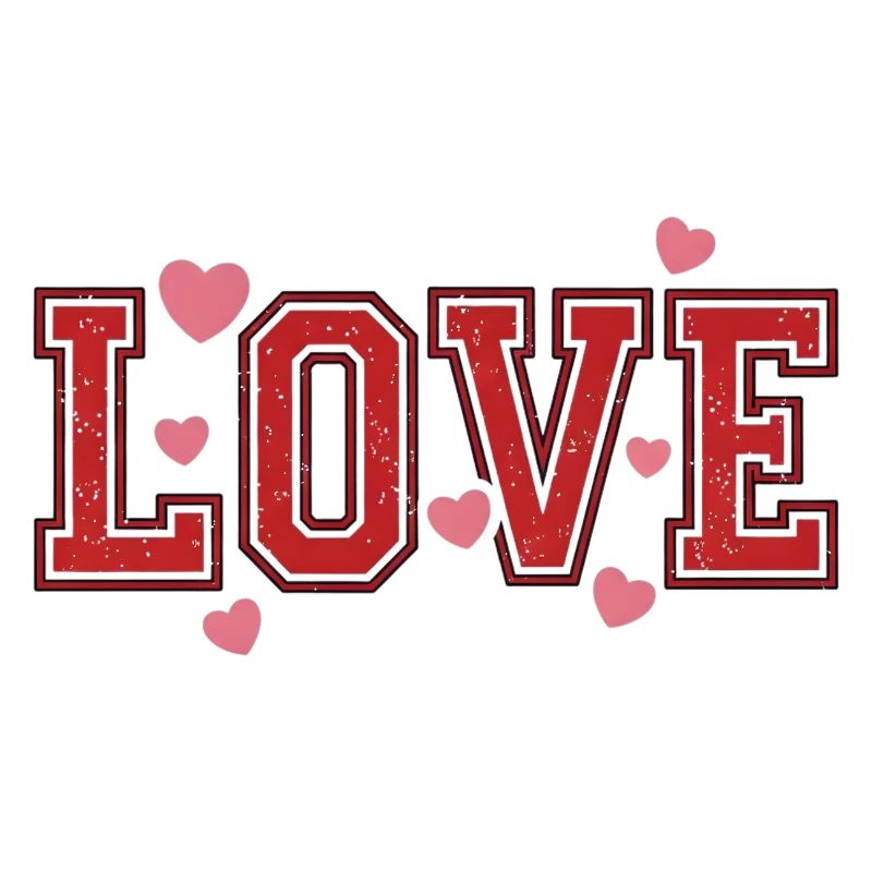 Love Typography – Déclaration d’amour avec des cœurs