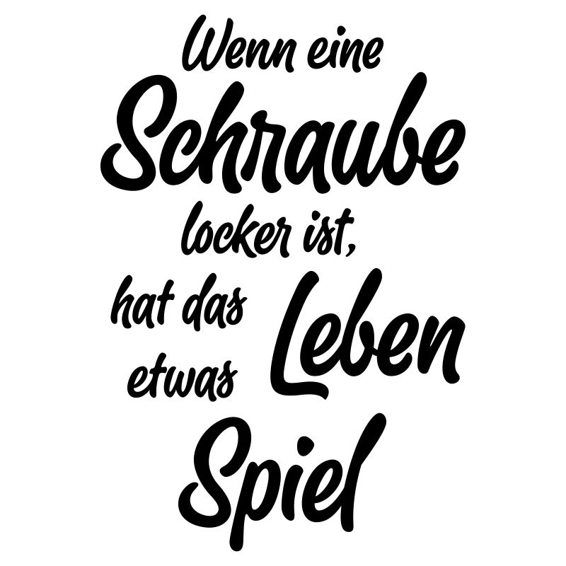 Wenn eine Schraube locker ist, ...