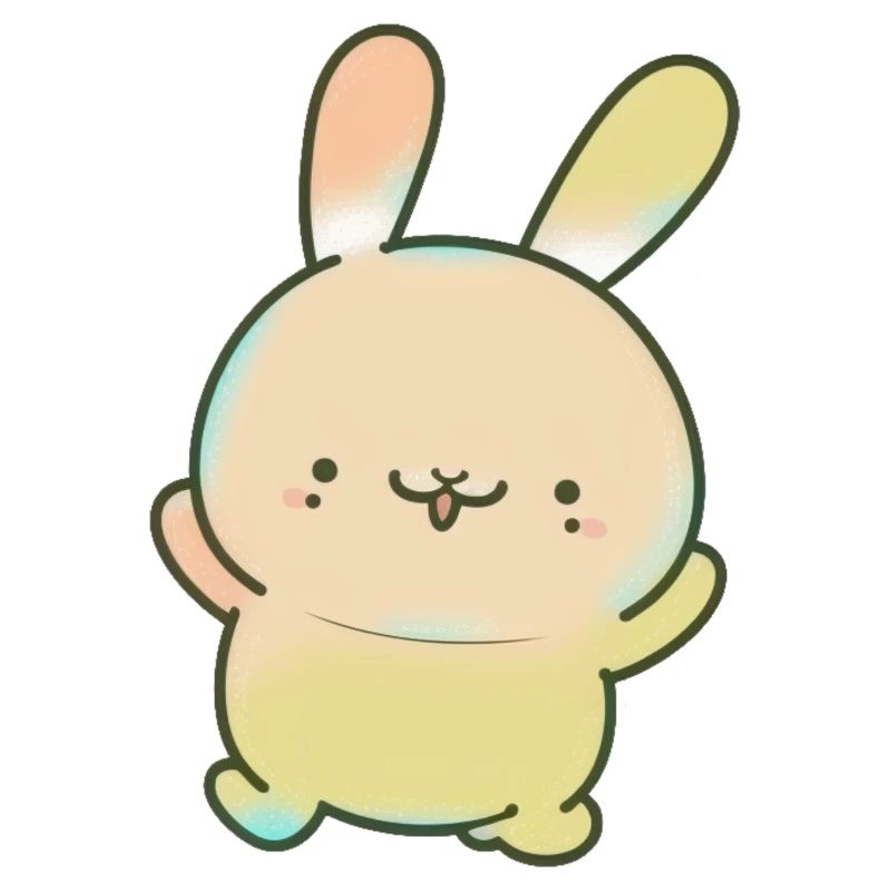 Kawaii Cute Happy Dancing Rabbit