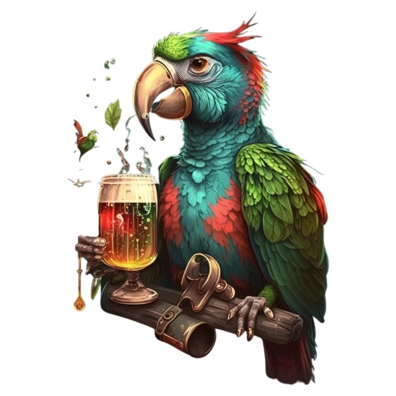 Bunter Bier Papagei