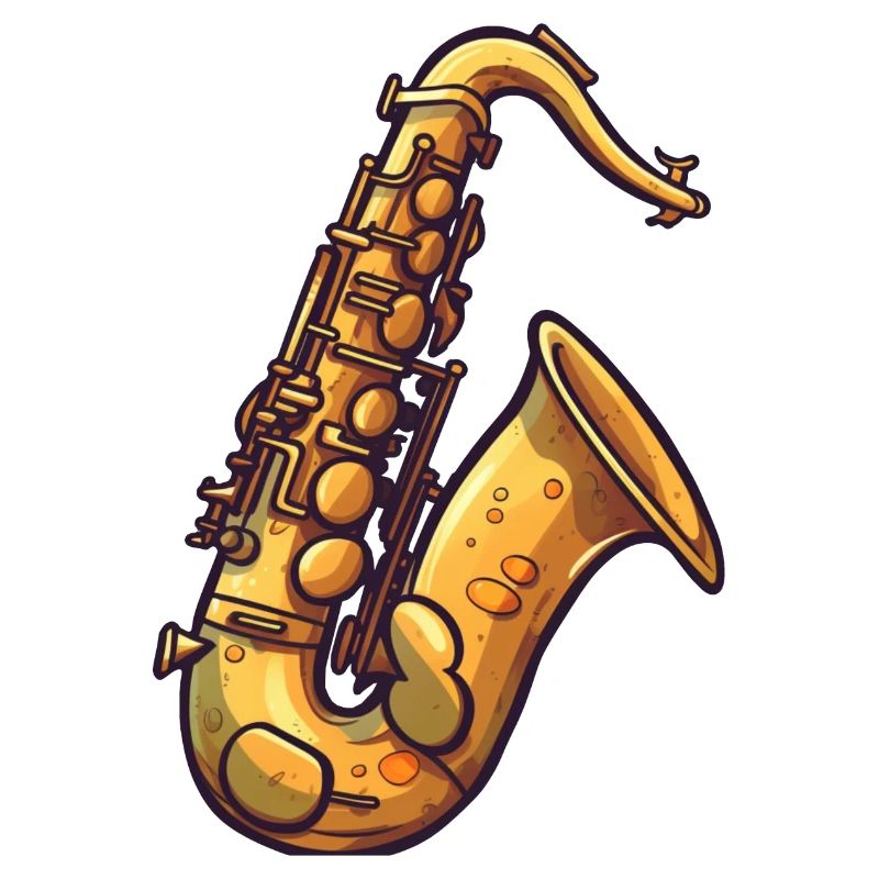 Saxophon im Comic Stil