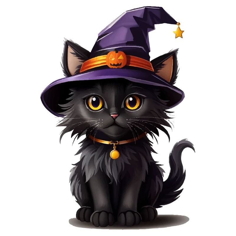 Helloween Pumpkin Cat