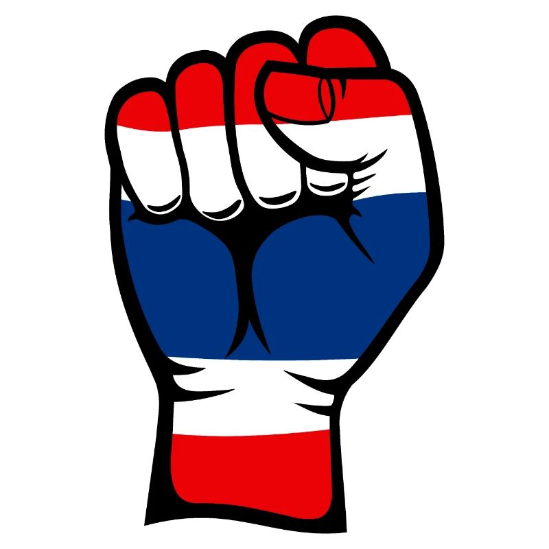 Icône de la main du drapeau de la Thaïlande