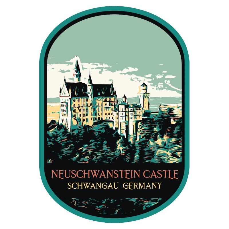 Silhouette du château de Neuschwanstein