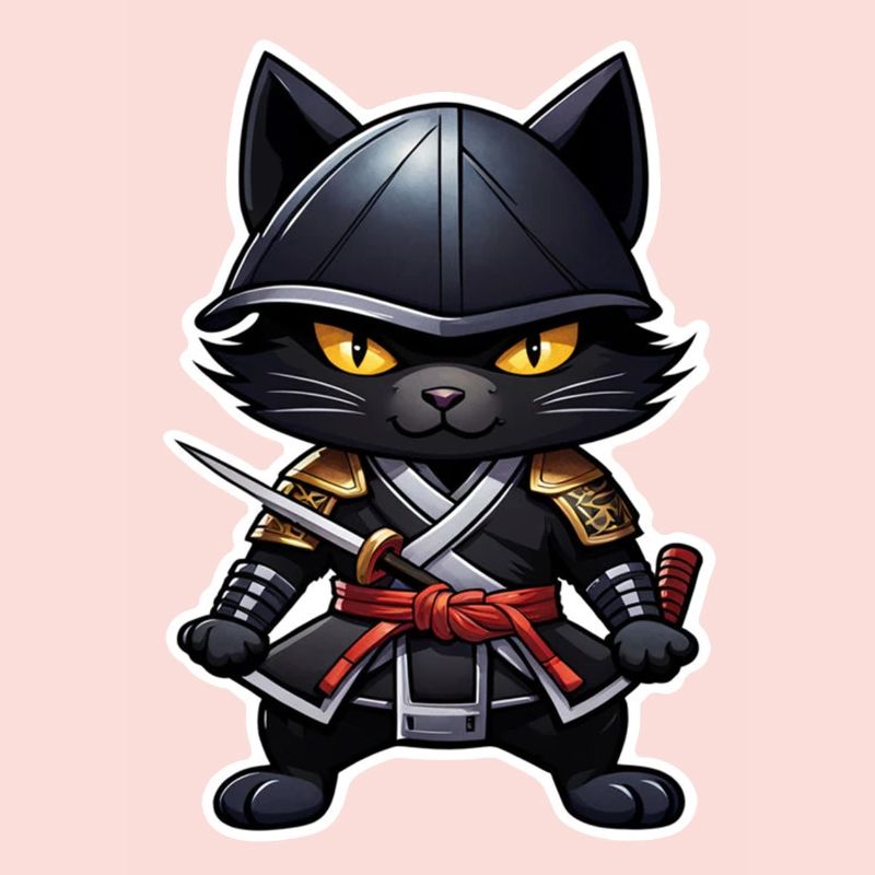 Ninja Cat - Samurai Kitten