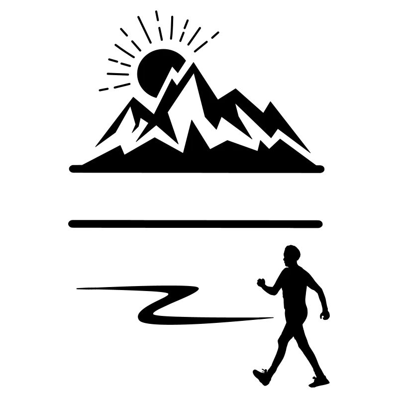 Wanderer Mann Berge Banner