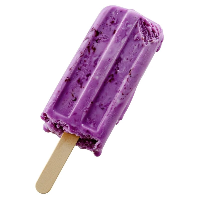 Glace violette sur un bâtonnet