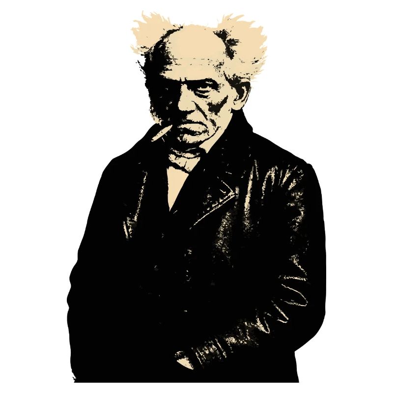Noir philospher Arthur Schopenhauer portrait