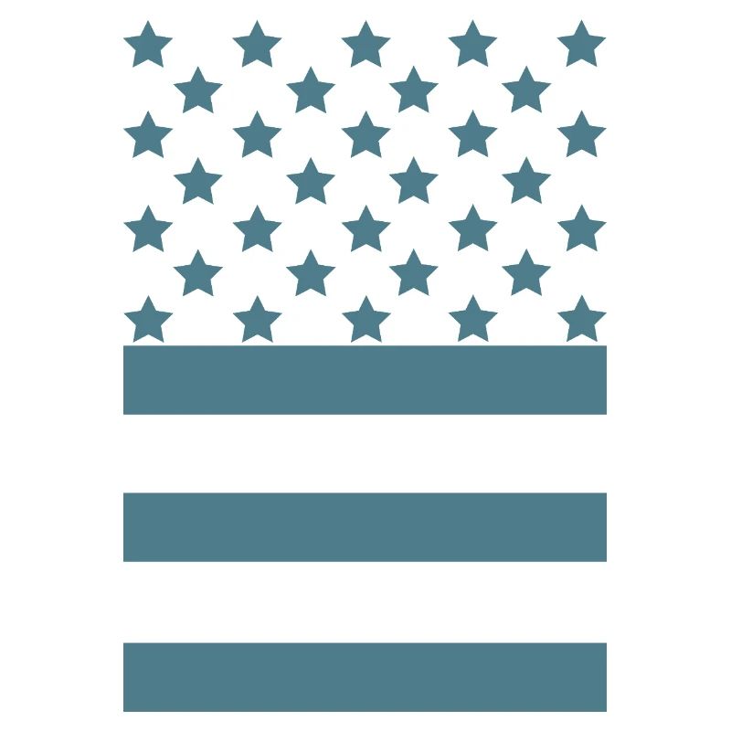 Teal star stripe
