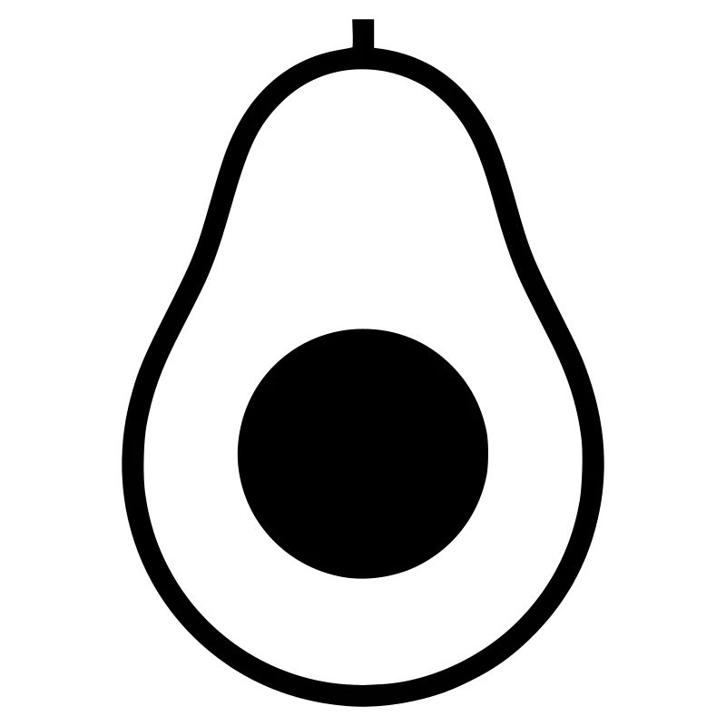 Avocado Half Pit, Icon