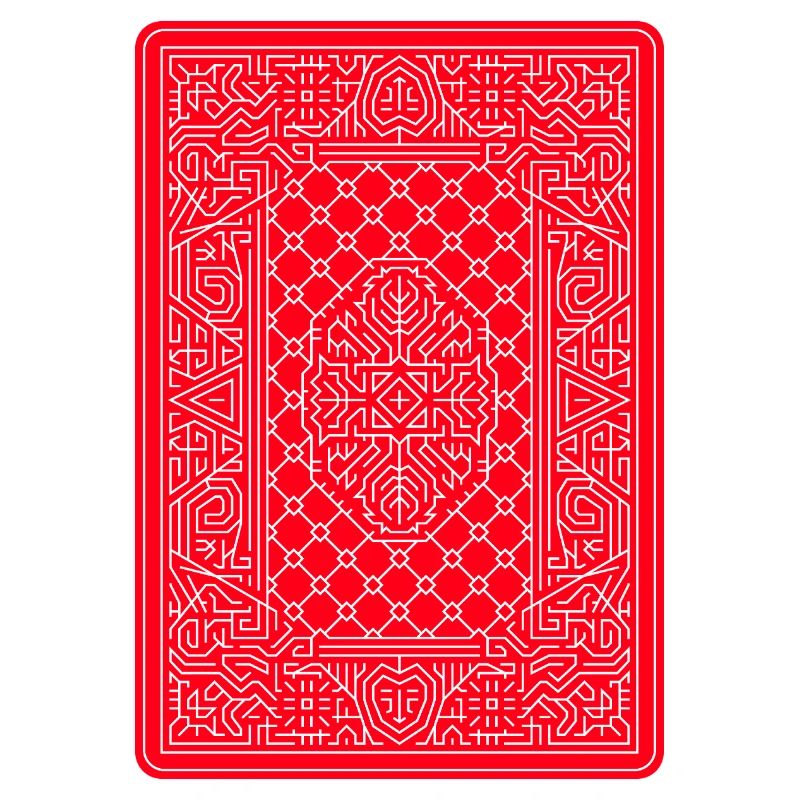 Geometric Playing Card Vector Art Red
