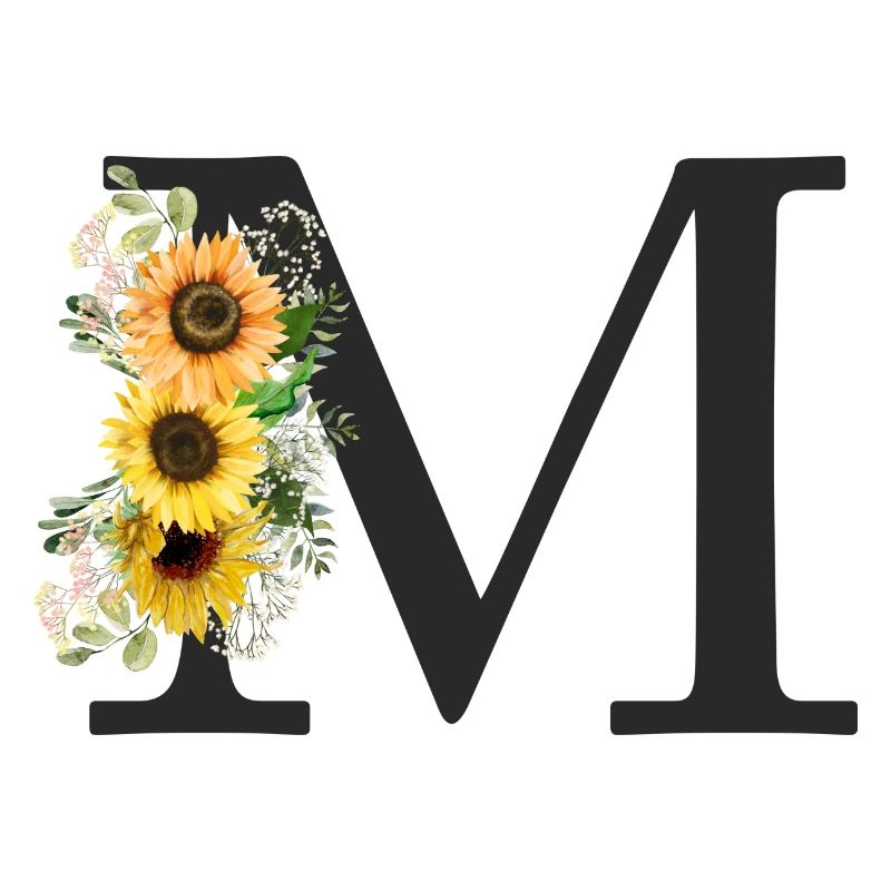 M Monogram Sunflowers