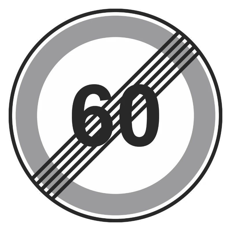 Signe de la route 60 de restriction