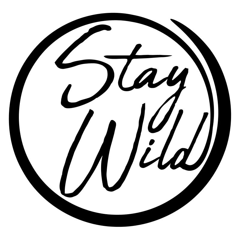 circle ring around wilderness design stay wild text logo