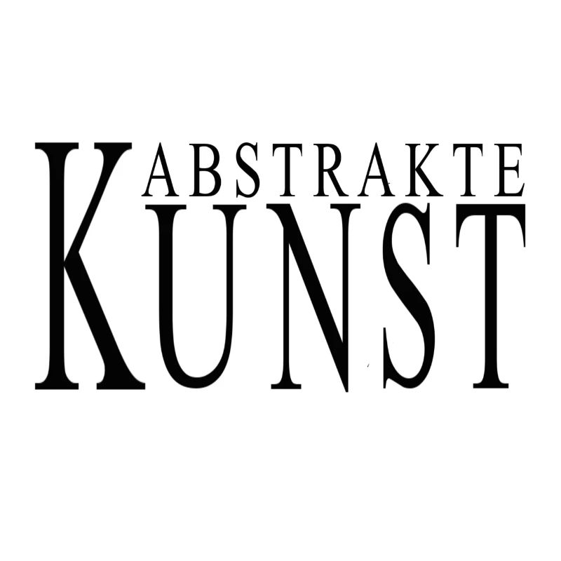Wort Abstrakte Kunst schwarz
