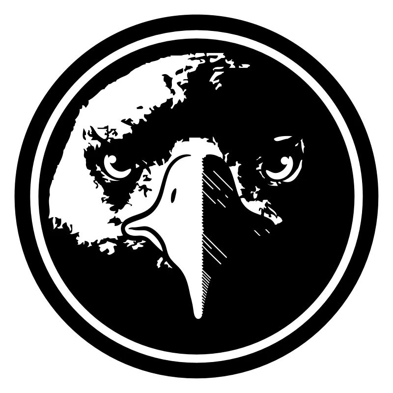 Bouton tête d'aigle aigle
