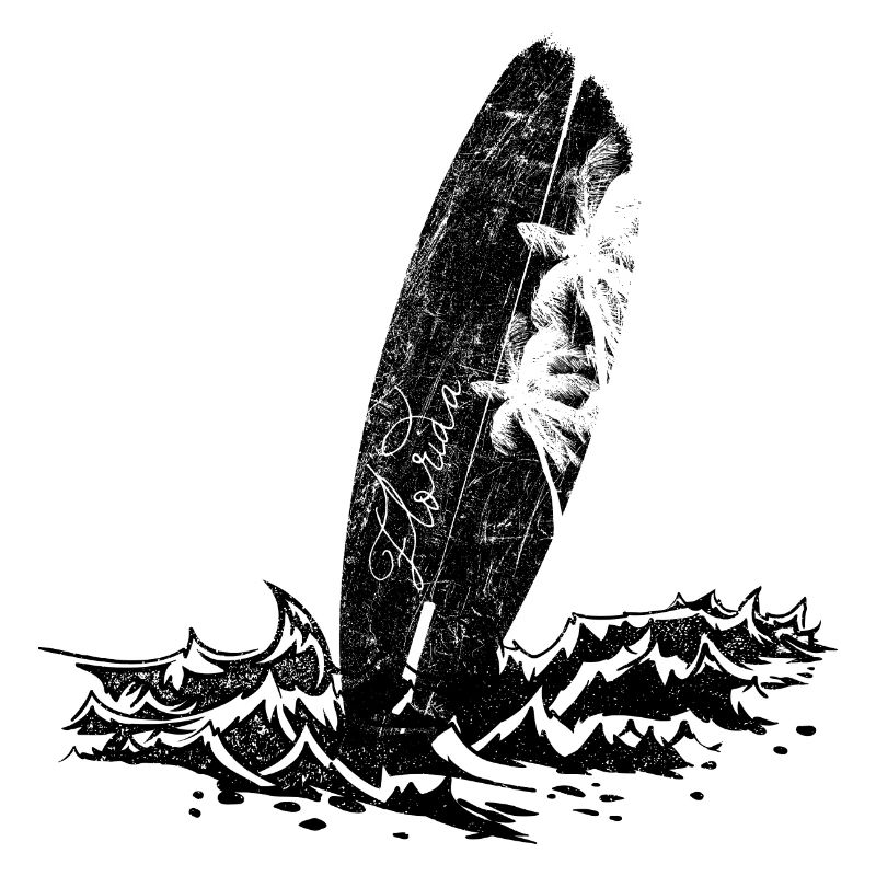 Planche de surf sur la plage