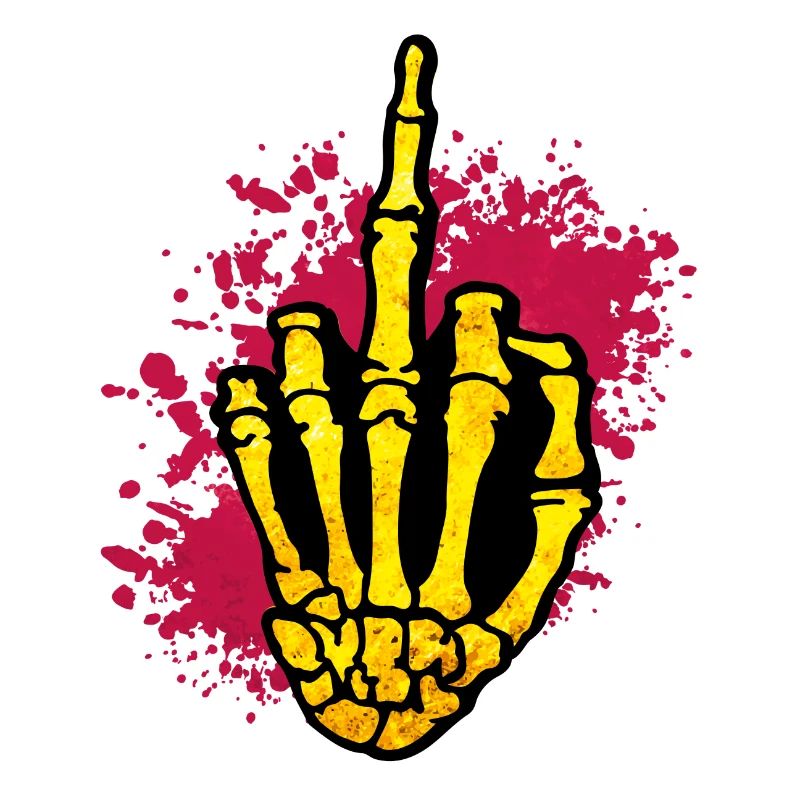 hand middle finger splat