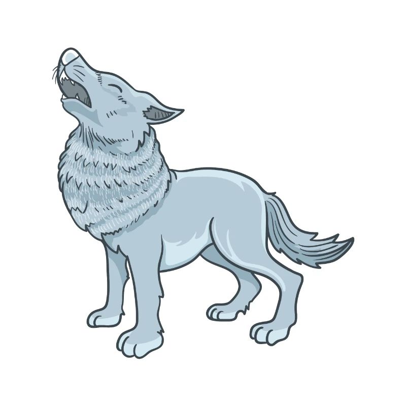 Cartoon wolf