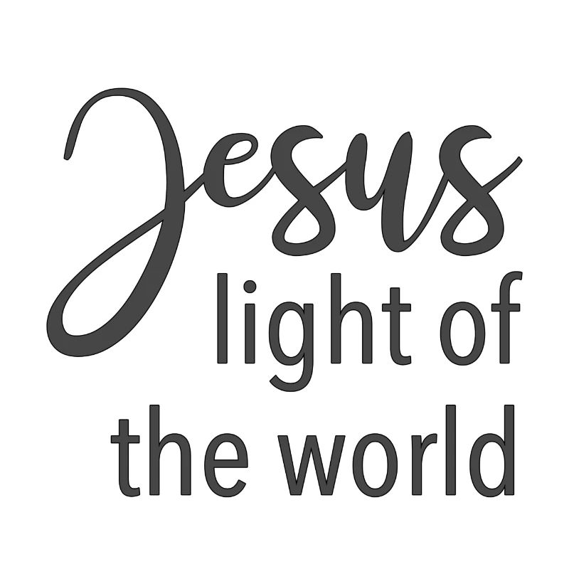 Conception chrétienne Jésus Lumière du Monde