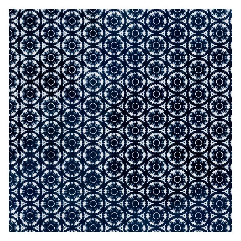 Silver Dunkel Blau Tie Dye Textile Muster