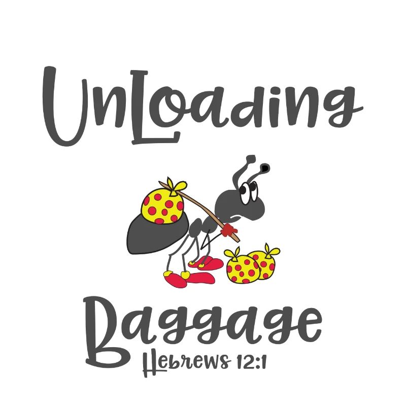 Christian Design Unloading Baggage Hebrews 12