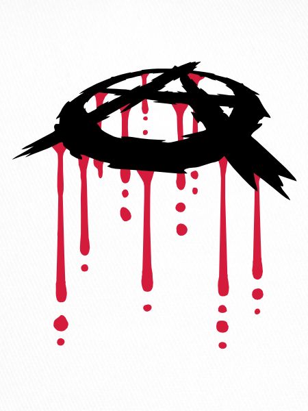 blood drop anarchy symbol