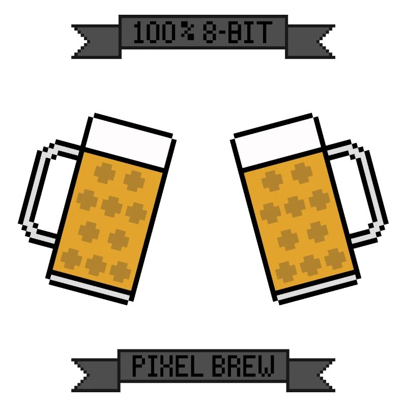 8-Bit Pixel Beer Mug