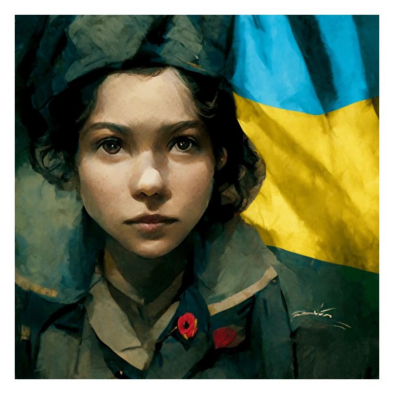 Ukrainisches Mädchen Während Des Krieges