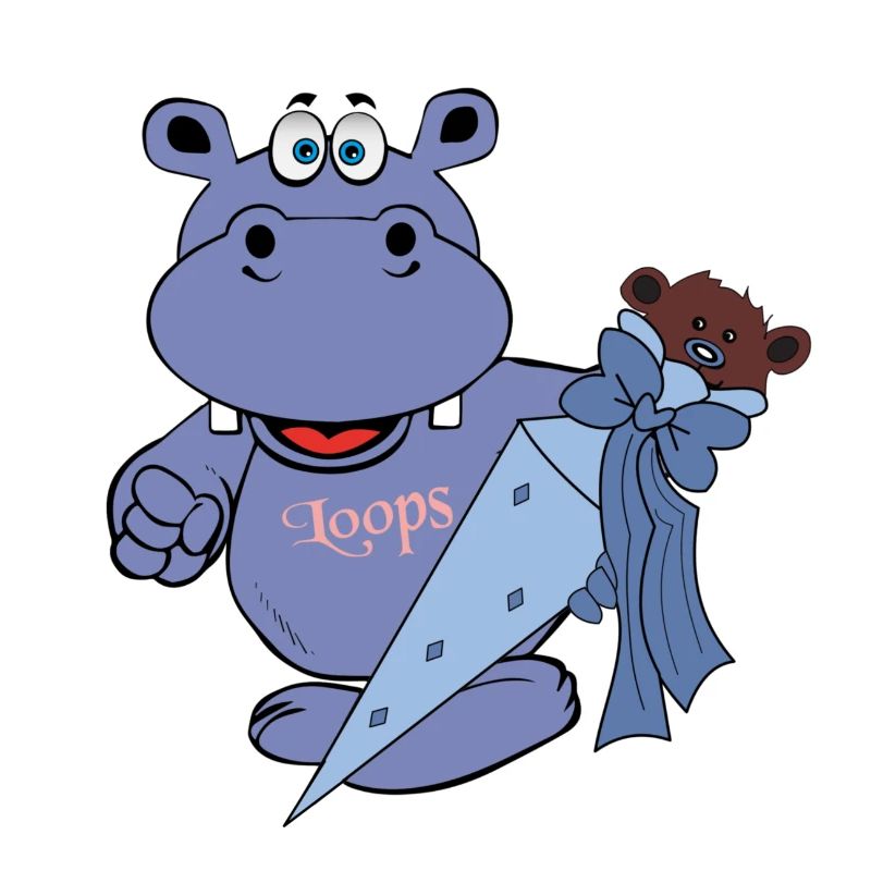 hippo nilpferd einschulung einschulungstüte schule