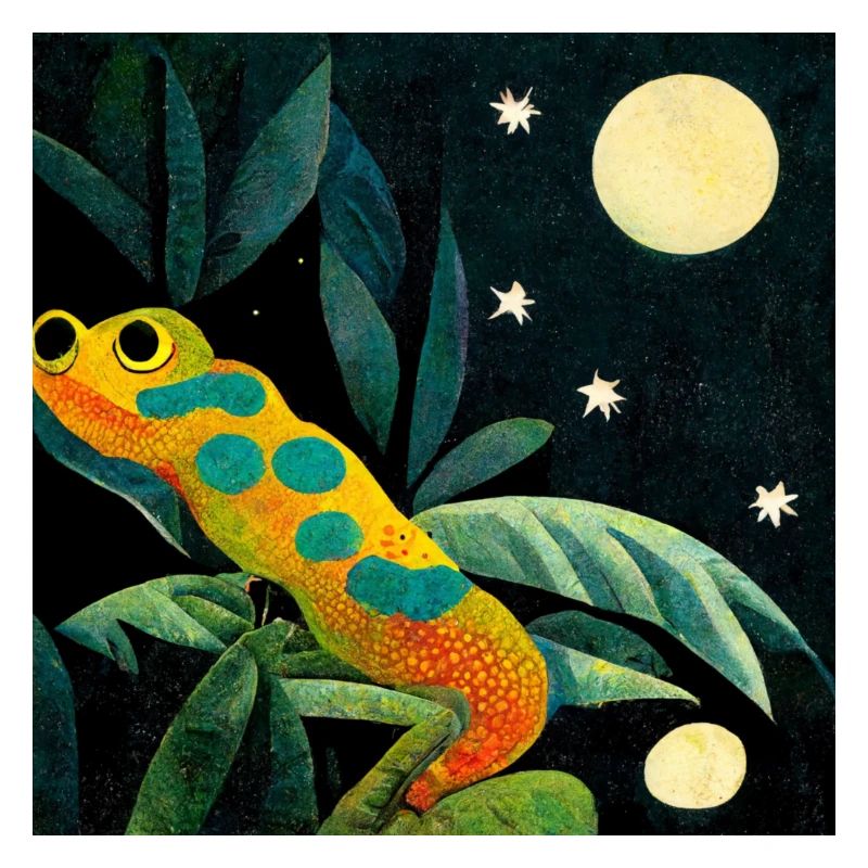 Gecko in the moonlight