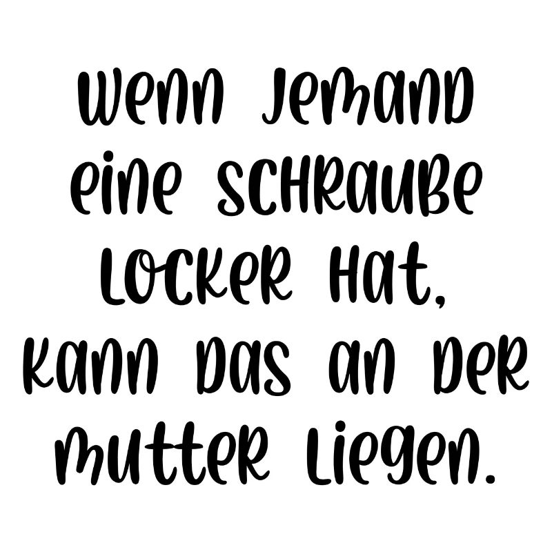 Schraube locker kann an der Mutter liegen