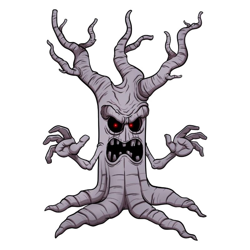 Arbre d’Halloween effrayant