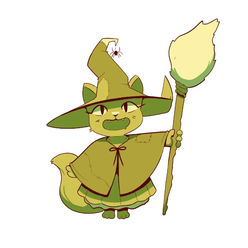 Anime Witch Cat