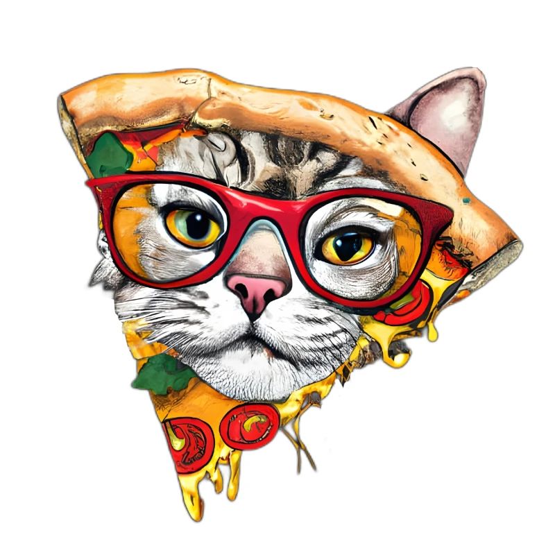 Fluffy Pizza Cat