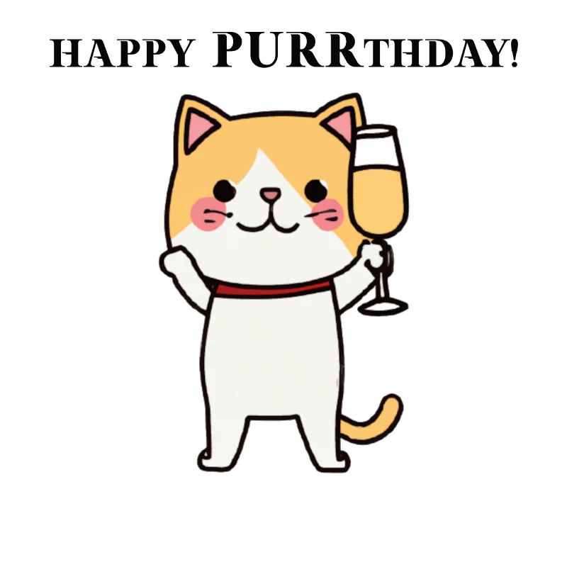 Katze süß Happy Birthday Geschenkidee Geburtstag
