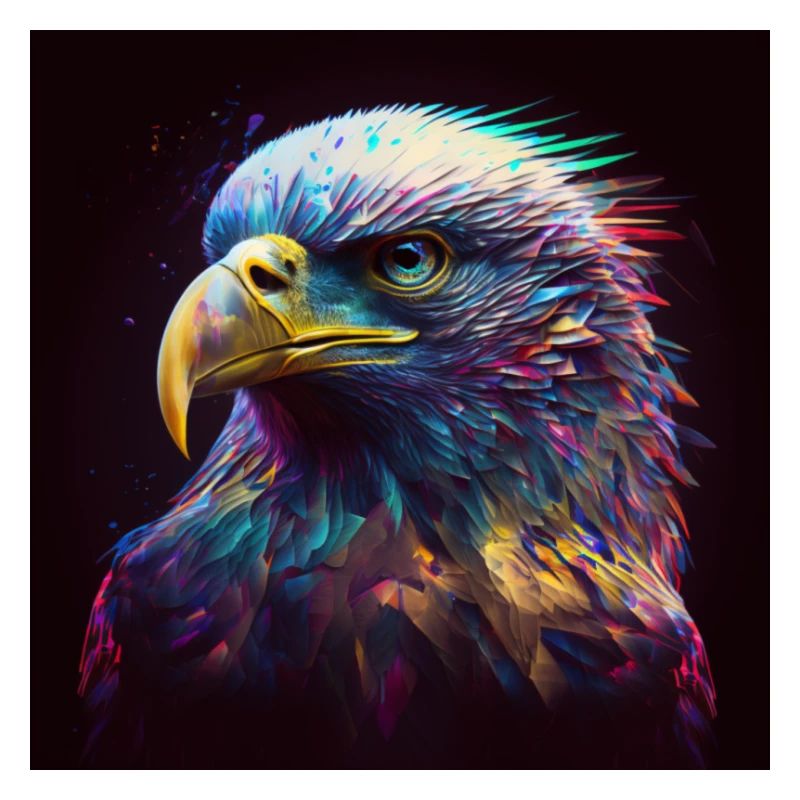 Colored Eagle, UNIQUE ILLUSTRATION