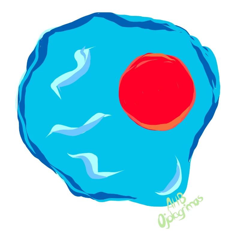 Blaues Spiegelei